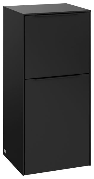 Villeroy & Boch Subway 3.0 Seitenschrank, 1 Auszug, 1 Tür, 400 x 860 x 346,5 mm, Volcano Black / Vol