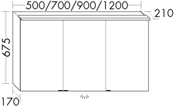Burgbad Spiegelschrank Vry 670x906x200 Vry, SPIZ090PN610