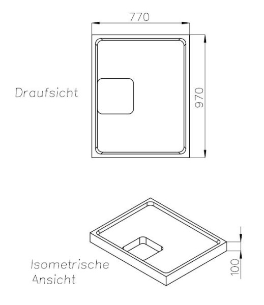 Neuesbad Wannenträger für Ideal Standard Ultra Flat New 100x80x2,5