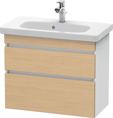 Duravit DuraStyle Waschtischunterbau wandhängend Natur Eiche & Weiß Matt 730x368x610 mm - DS64990301