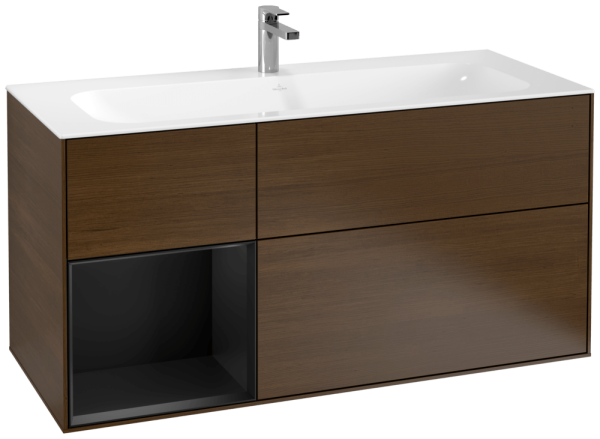 Villeroy & Boch Waschtischunterschrank Finion F06 1196x591x498mm mit Regalelement, F060PDGN