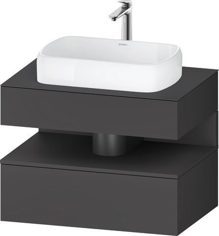 Duravit Qatego Konsolenwaschtischunterbau wandhängend Graphit Matt 800x550x600 mm - QA4730049490000