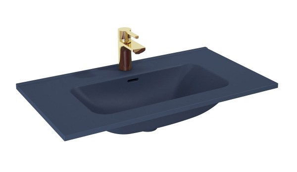 Cosmic Wish Waschtisch mit Integriertem Becken, Blau Matt, WJC780M0280126
