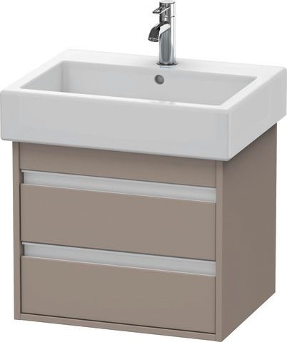Duravit Ketho Waschtischunterbau wandhängend Basalt Matt 550x440x480 mm - KT663604343