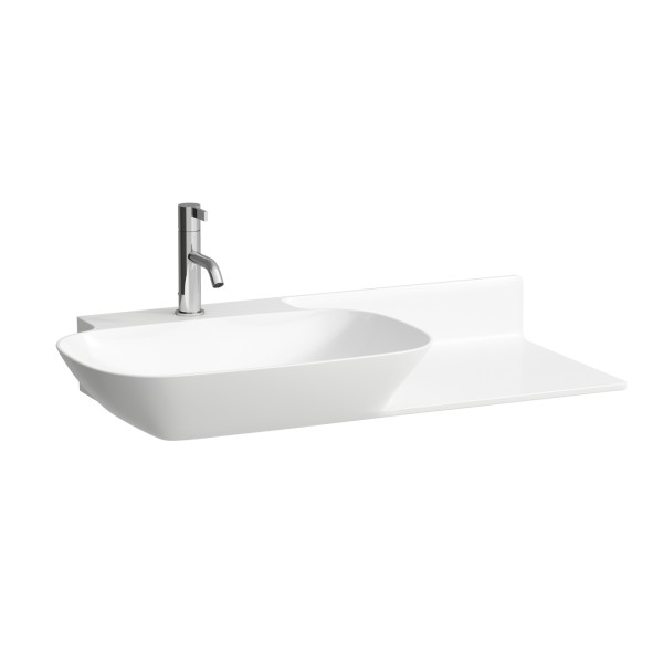 LAUFEN Waschtisch Ino 450x900x145, 1 Hahnloch, ohne Überlauf, Ablage rechts, weiss matt
