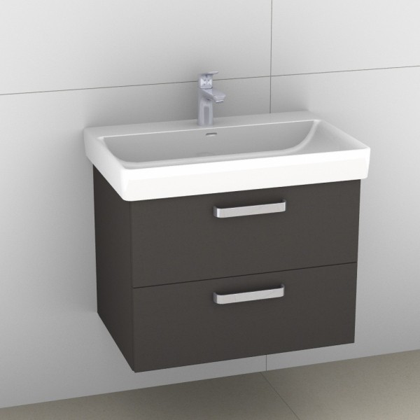 Artiqua 415 Waschtischunterschrank für Pro S 810967 Stahlgrau, 415-WU2L-L56-7142-88