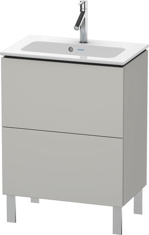 Duravit L-Cube Waschtischunterbau bodenstehend Betongrau Matt 620x391x704 mm - LC667300707