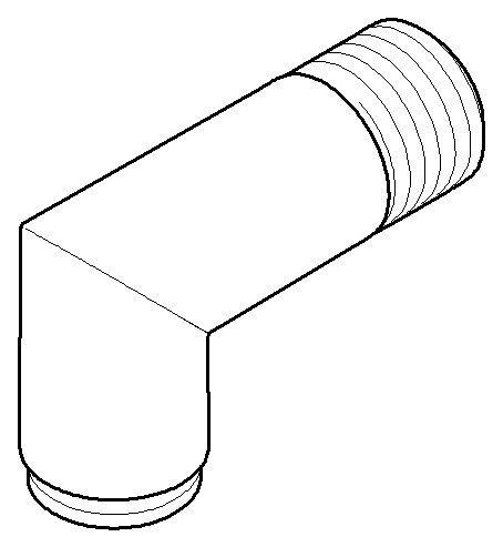Dornbracht Anschluss Ersatzteile 091103036 D. 22 x 63 x 34 mm Dark Platinum gebürstet