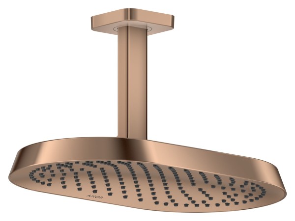 Hansgrohe AXOR ShowerSphere Kopfbrause 370/220 1jet EcoSmart mit Deckenanschluss, Polished Red Gold,