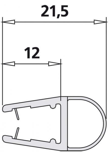 Kermi 6453 1x Dichtleiste, Länge: 2000 mm, 6004125