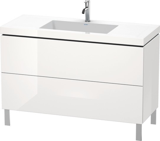 Duravit L-Cube c-bonded Set bodenstehend Weiß Hochglanz 1200x480x698 mm - LC6939O8585