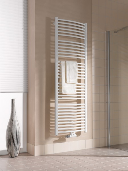 Kermi Badheizkörper Basic-50 gebogen BH804x51x450mm QN348, glanzsilber, ER01M080045WXXK