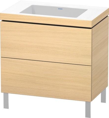 Duravit L-Cube c-bonded Set bodenstehend Mediterrane Eiche Matt 800x480x698 mm - LC6937N7171