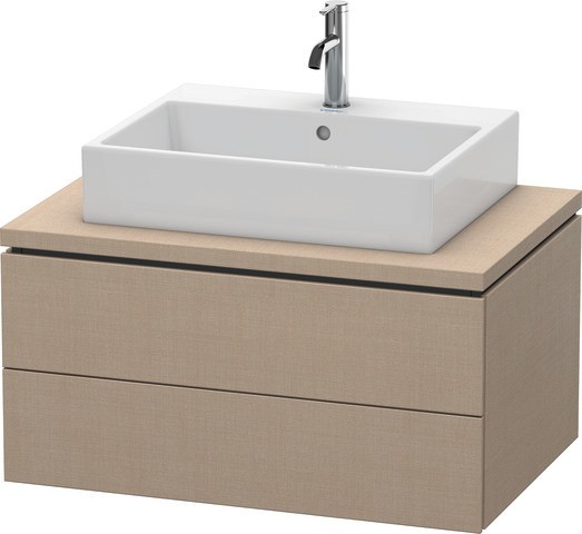 Duravit L-Cube Konsolenwaschtischunterbau wandhängend Leinen Matt 820x547x400 mm - LC581707575