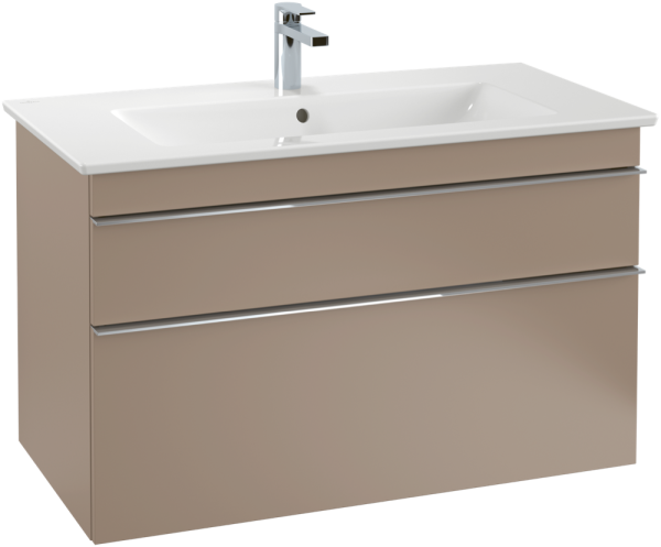 Villeroy & Boch Waschtischunterschrank Venticello 753x590x502mm 2 Ausz. WT mittig Volcano Black