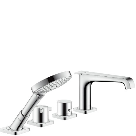 Hansgrohe 4-Loch Wannenarmatur Axor Citterio E chrom Wannenrand mit Thermostat, 36411000 , 36411000