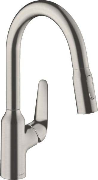 Hansgrohe Spültischmischer 180 Ausziehbrause M429-H180ST edelstahl-optik, 71801800