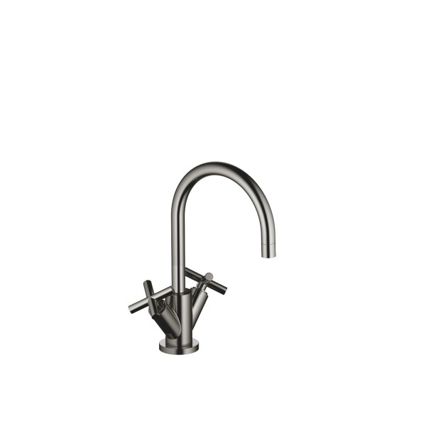 Dornbracht Waschtisch-Einlochbatterie mit Ablaufgarnitur TARA 22513892 Dark Chrome