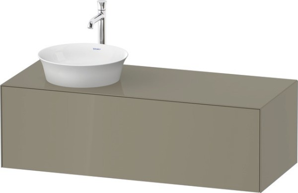 Duravit White Tulip Konsolenwaschtischunterbau wandhängend Stein Grau Hochglanz 1300x550x408 mm - WT