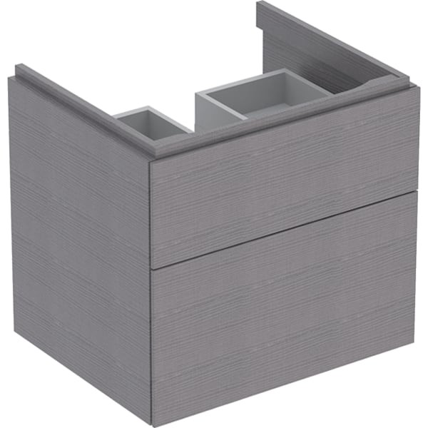 Geberit Xeno2 Unterschrank f. Waschtisch, 2 Schubladen 58x53x46,2cm, sculturagrau, 500506431