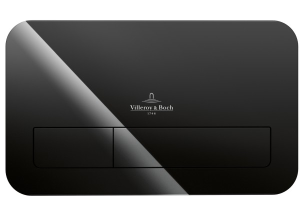 Villeroy & Boch Betätigungsplatte ViConnect, 269x161x13mm Glass, Glossy Black