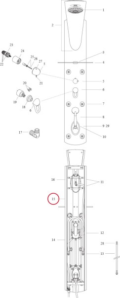 Hansgrohe Dichtprofil Pharo für Thermostat- blende transparent, 25910000