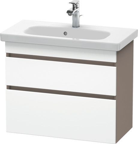 Duravit DuraStyle Waschtischunterbau wandhängend Weiß & Basalt Matt 730x368x610 mm - DS649901843
