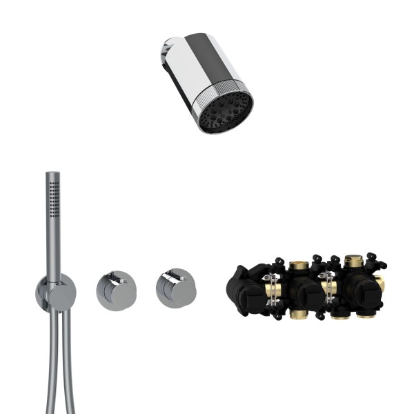 Herzbach MODUL7 Thermostat-Set T-SP3 SPOT Multi Chrom, 70.702721.1.01