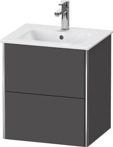 Duravit XSquare Waschtischunterbau wandhängend Graphit Matt 510x418x560 mm - XS430604949
