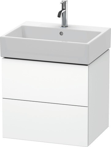 Duravit L-Cube Waschtischunterbau wandhängend Weiß Matt 584x459x544 mm - LC627501818