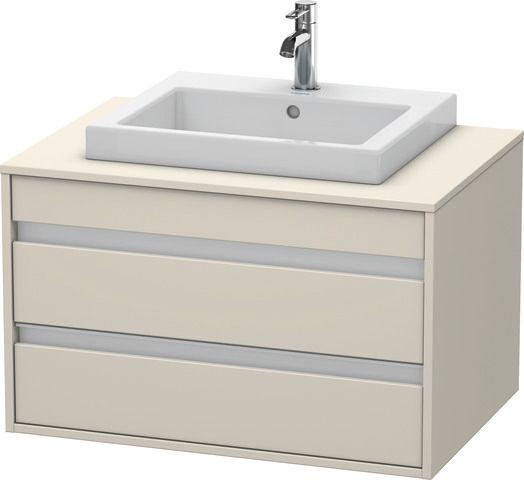 Duravit Ketho Konsolenwaschtischunterbau wandhängend Taupe Matt 800x550x496 mm - KT675409191