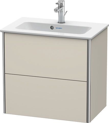 Duravit XSquare Waschtischunterbau wandhängend Taupe Supermatt 610x388x560 mm - XS416508383