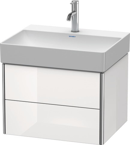 Duravit XSquare Waschtischunterbau wandhängend Flanell Grau Seidenmatt 584x460x397 mm - XS416109090