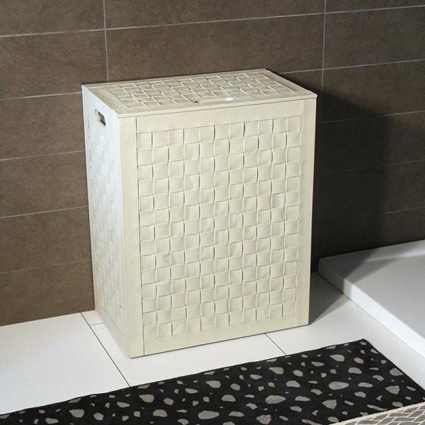 Koh-i-Noor ECOPELLE Wäschekorb, mit Innensack, 2962CR, cremefarben