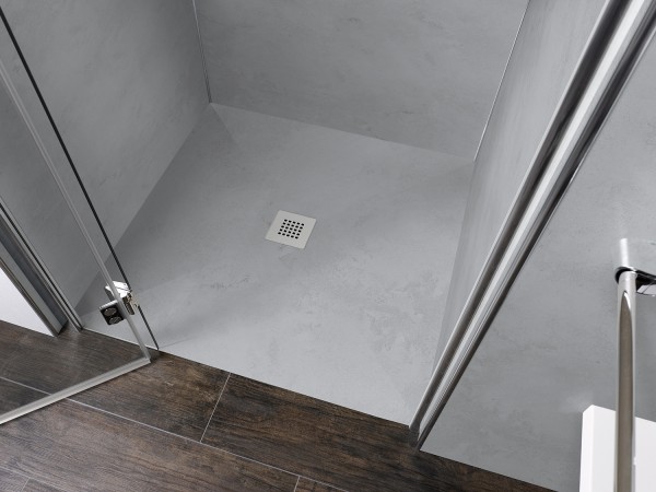 HSK Duschbodenelement mit Renodeco-Oberfläche, 90 x 90 x 5,0 cm, Sandstein, Farbe: terra-beige