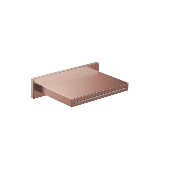 Herzbach spa ix pvd schwall wandauslauf 151 copper, Copper Steel, 21.694000.1.39