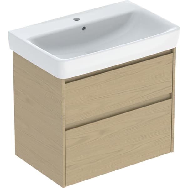 Geberit Renova Plan Set Waschtisch mit Unterschrank, zwei Schubladen: 75x69.7x44.6cm, 504037PS1