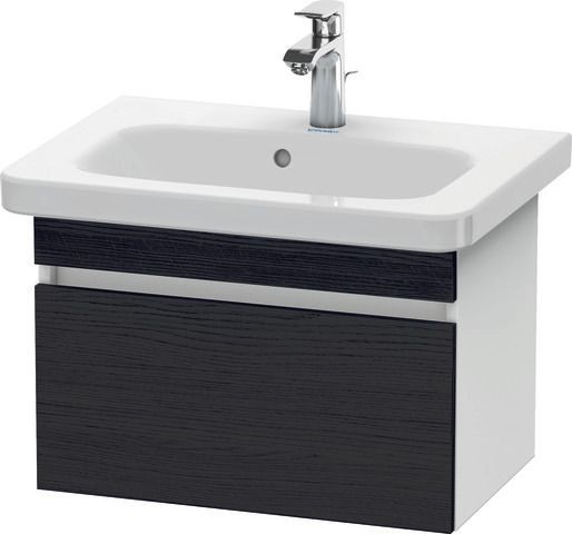 Duravit DuraStyle Waschtischunterbau wandhängend Eiche Schwarz & Weiß Matt 580x368x398 mm - DS637901