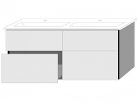 Sanipa Sanipa Waschtischunterschrank mit Ausz?gen (3way) BR64412, Esche Natural-Touch 585x1290x437, BR64412