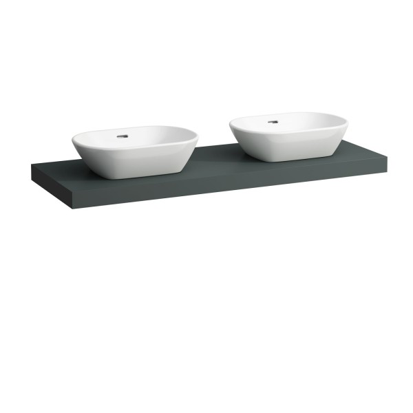 Laufen Waschtisch-Platte LANI 495x1370x65 mit Aussschnitt links und rechts