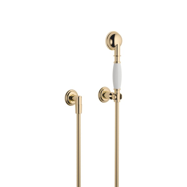 Dornbracht Schlauchbrausegarnitur mit Einzelrosetten MADISON 27803361 Messing (23kt Gold)