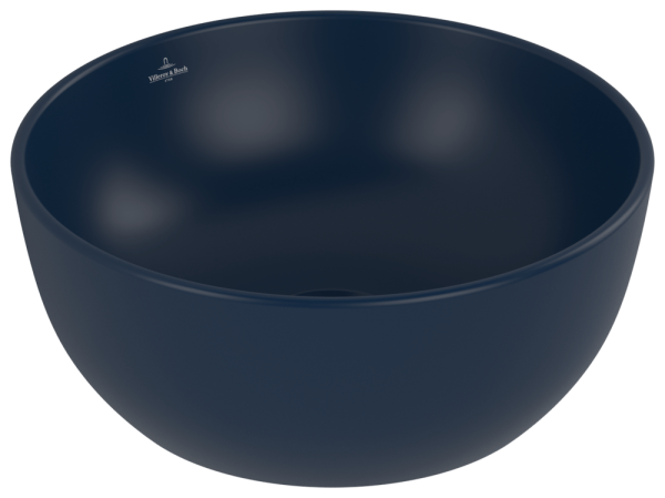 Villeroy & Boch Aufsatzwaschbecken Artis 438932 325x 325mm Rund ohne Überlauf Nightfall CeramicPlus