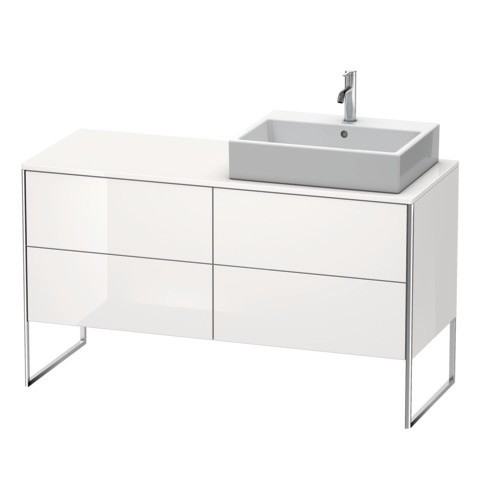Duravit XSquare Konsolenwaschtischunterbau bodenstehend Weiß Hochglanz 1400x548x778 mm - XS4923R8585
