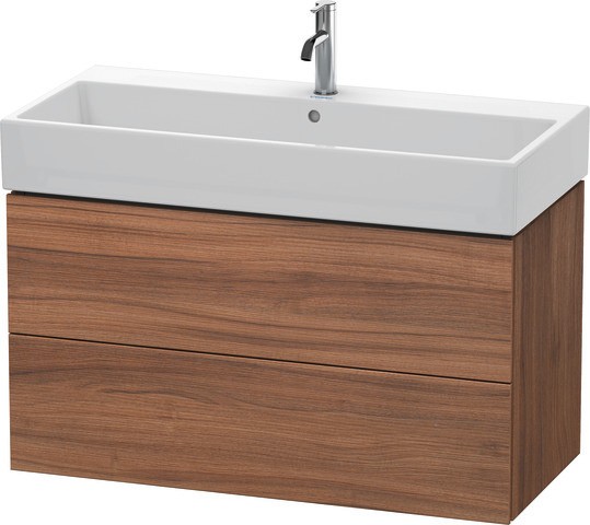 Duravit L-Cube Waschtischunterbau wandhängend Nussbaum Matt 984x459x544 mm - LC627807979