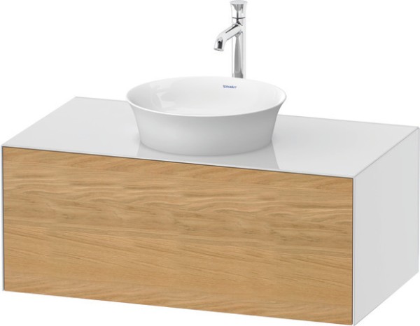 Duravit White Tulip Konsolenwaschtischunterbau wandhängend Natur Eiche & Weiß Matt & Hochglanz 1000x