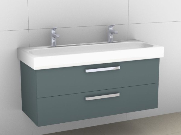 Artiqua 413 Waschtischunterschrank für Citterio 500553 ( ehem. 123520) Stahlgrau, 413-WU2L-K106-7142