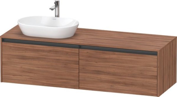 Duravit Ketho.2 Konsolenwaschtischunterbau wandhängend Nussbaum Matt 1600x550x459 mm - K24889L797900