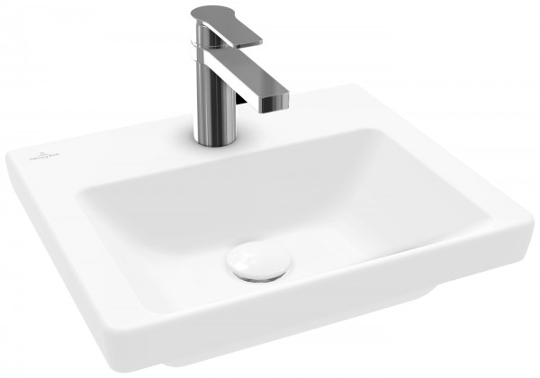 Villeroy & Boch Subway 3.0 Handwaschbecken, 450 x 370 x 145 mm, Stone White CeramicPlus, ohne Überla