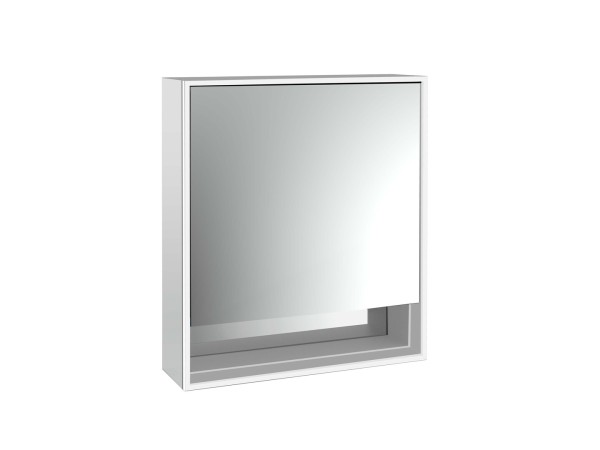 emco LED-Lichtspiegelschrank Loft mit Unterfach Aufputz, 600 mm, 1-türig, Anschlag links Rückwand ve