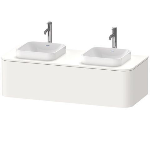 Duravit Happy D.2 Plus Konsolenwaschtischunterbau wandhängend Weiß Supermatt 1300x550x354 mm - HP494